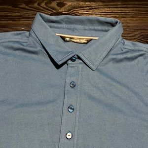 Travis Mathew Mens Large Blue Golf Polo New Without Tag 4-Button